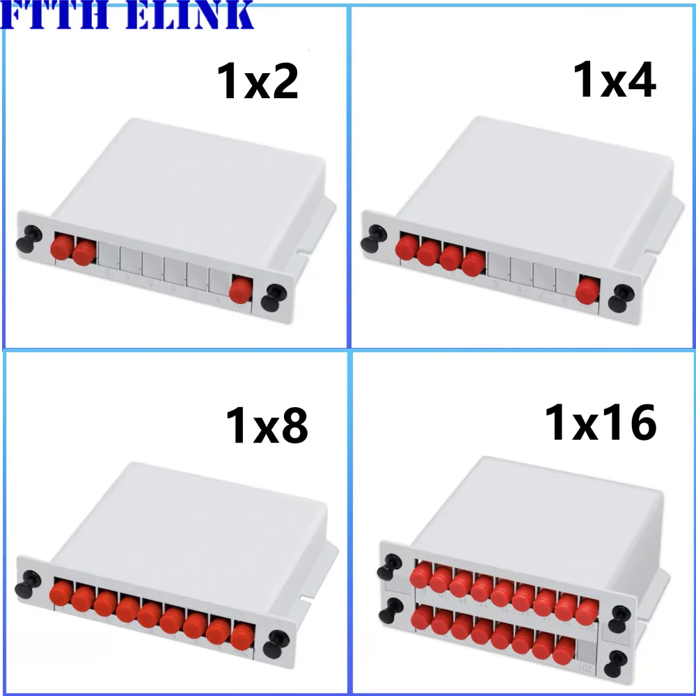 FC fiber splitter 5pcs SM LGX box 1*2 1*4 GEPON FTTH FC UPC 1*8 1*16 singlemode PLC optical fiber coupler Cassette Telecom GPON - imagen 2