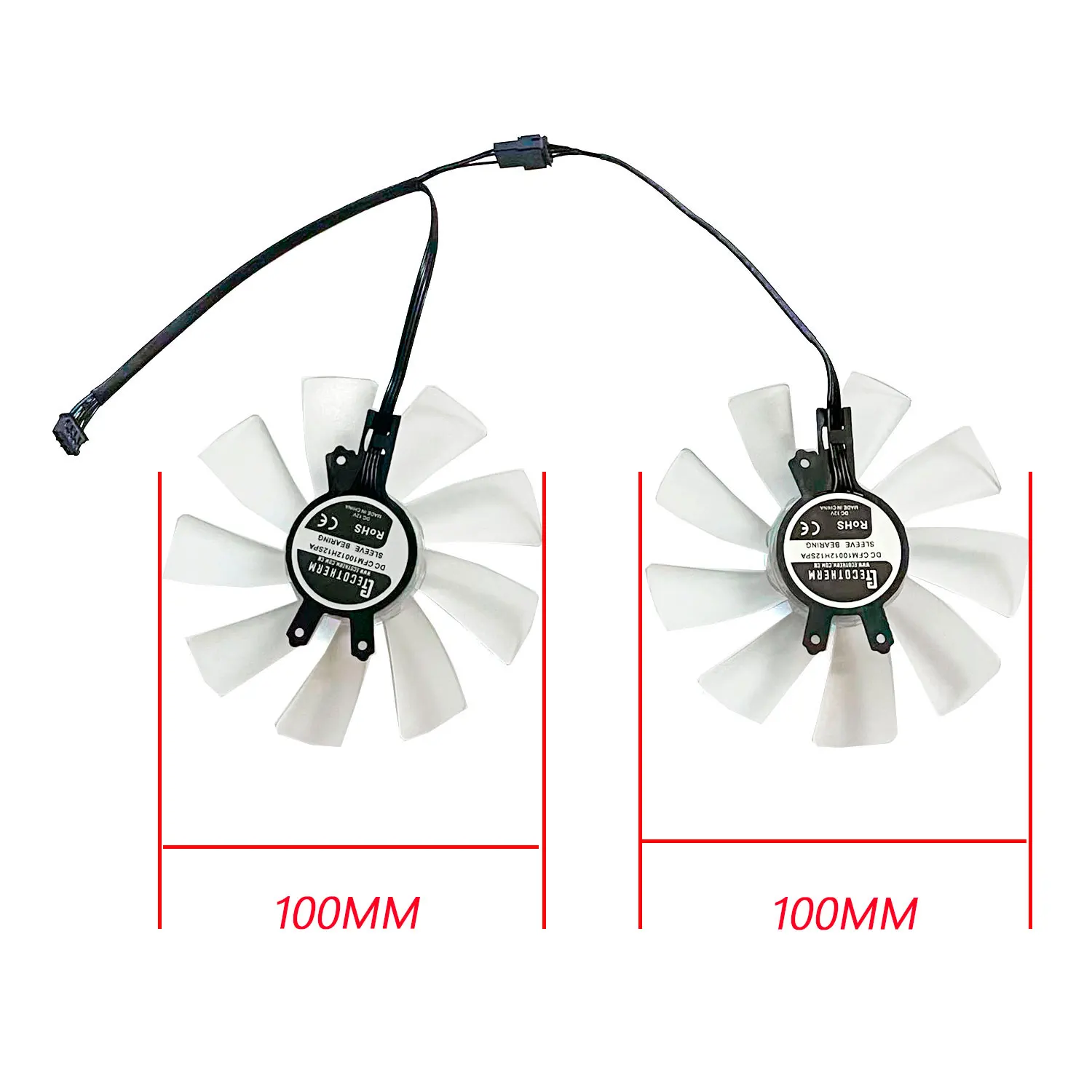 UKGF nuevo ventilador de refrigeración LED 100MM 4PIN adecuado para Manly RTX3070 8GB adecuado para tarjeta gráfica de aumento PNY GeForce RTX3070 - imagen 2