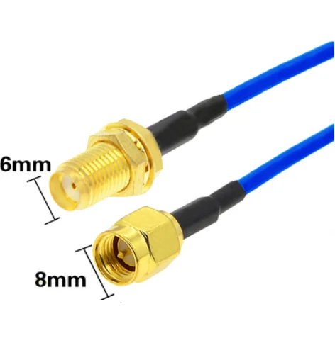 Cable Coaxial RF RP-SMA/SMA macho a conector macho SMA Cable RG405 086 Cable de prueba de alta frecuencia 50ohm - imagen 3