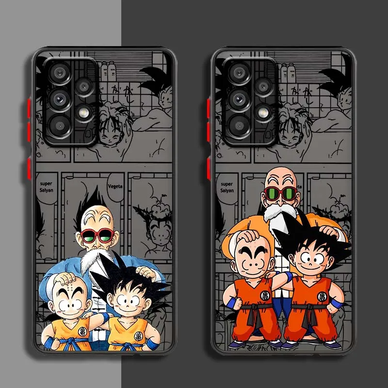 D-Dragon Ball Master Roshi para Samsung Galaxy A71 A55 A54 A51 A16 A06 A04e 5G funda de teléfono translúcida esmerilada - imagen 2