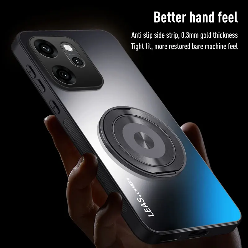 Para Oppo Reno 6 8 10 11 12 13 13F 14 14F Find X8 X7 Ultra X6 X5 Pro soporte de anillo magnético funda trasera de teléfono anillo lente cubierta protectora - imagen 4