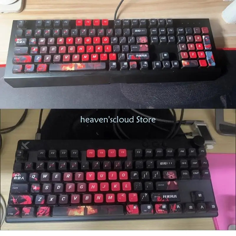 Teclas cómodas Y88B, sublimación tinte, escritura suave, juego teclas retroiluminadas 119 teclas - imagen 4