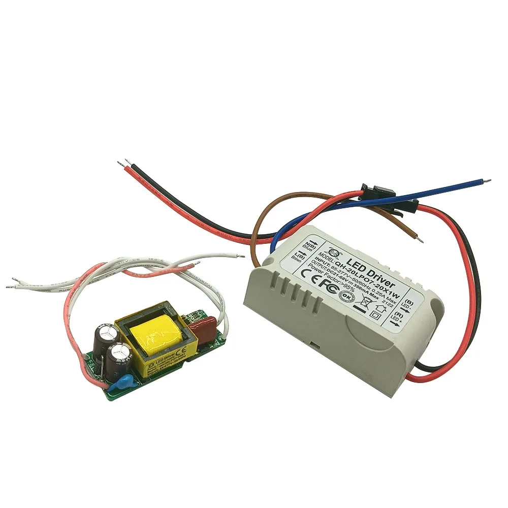 5 unids/lote 12-20X1W LED controlador interior de corriente constante para 12W 15W 18W 20W, entrada 85-265V, salida 300mA alto PF más de 95% - imagen 5