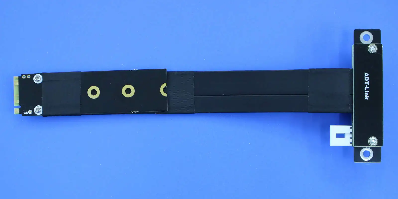 Adt-link-Cable elevador M.2 NVMe a PCIe 3,0x4, adaptador de tarjeta elevadora M KEY NGFF a PCIE 4x3,0, extensor de puente de 90 °, GPU 2280 M2 - imagen 3