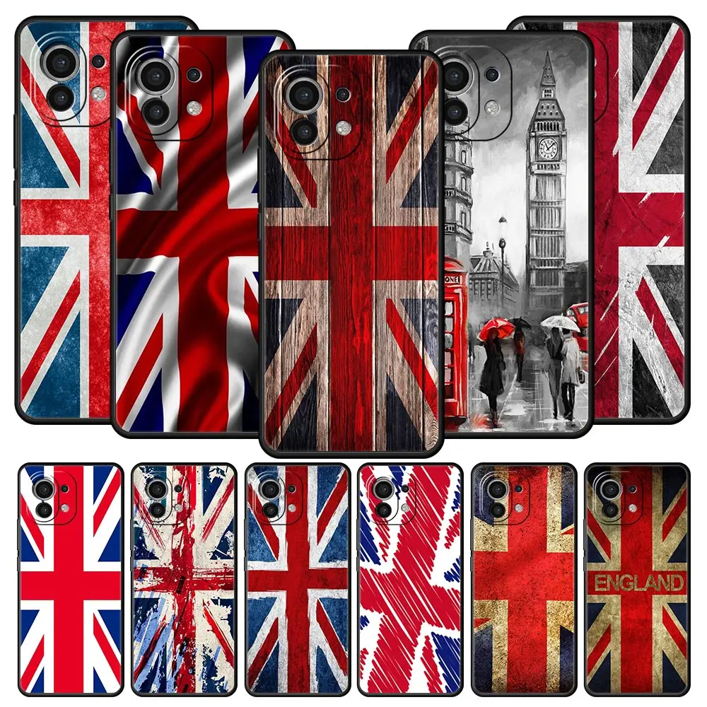 Funda de silicona con banderas de Inglaterra para teléfono, carcasa para Xiaomi 14, 13T, 12T Pro, 12, 13, 11 Ultra, Mi Note 10 Lite, 10T, 5G, 11X Pro, 11T, 11i, 9T
