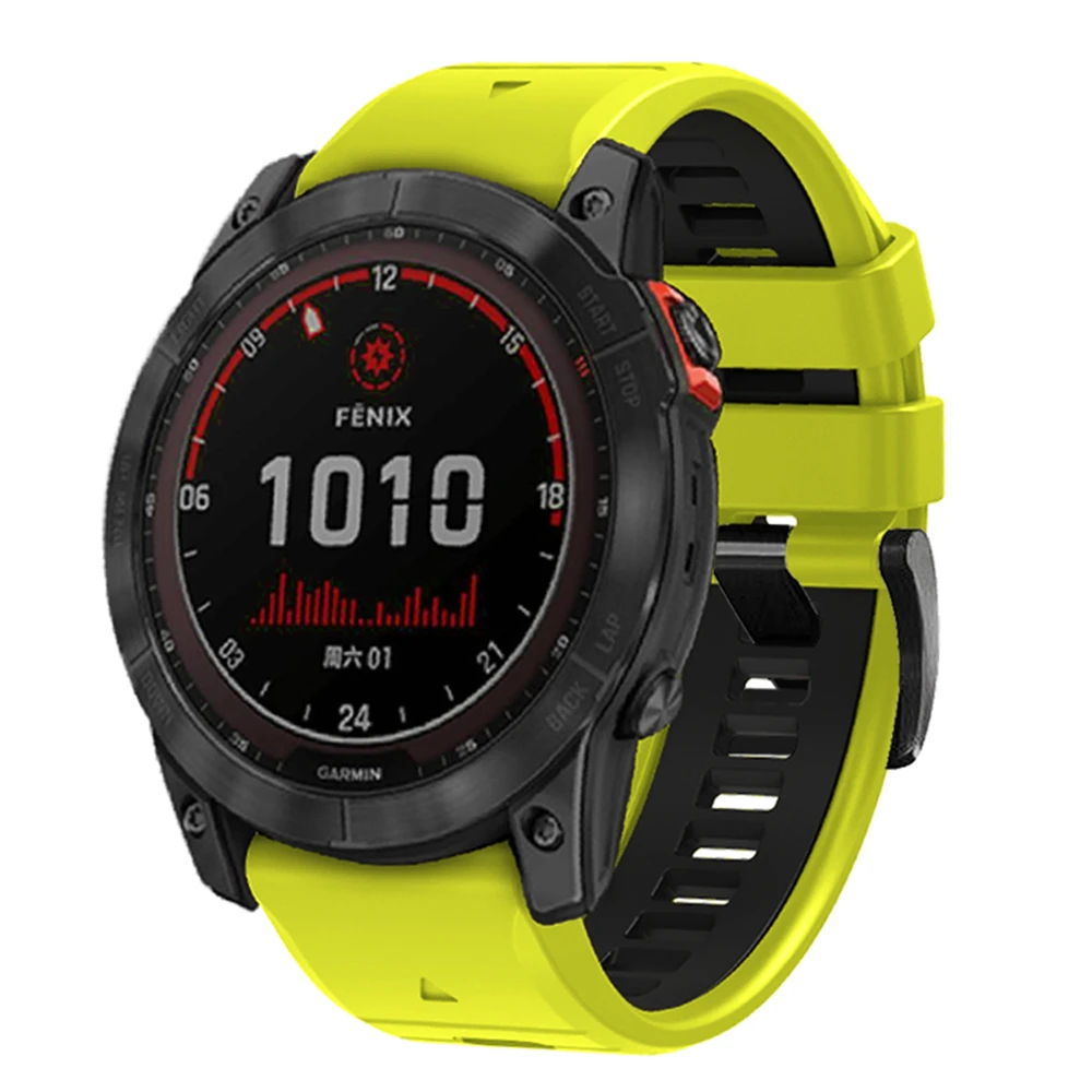Correa deportiva de silicona de 22mm y 26mm para Garmin Enduro/Epix Descent G2 Tactix 8 Forerunner 970/Fenix 7X/7 8 PRO 8x QuickFit - imagen 2