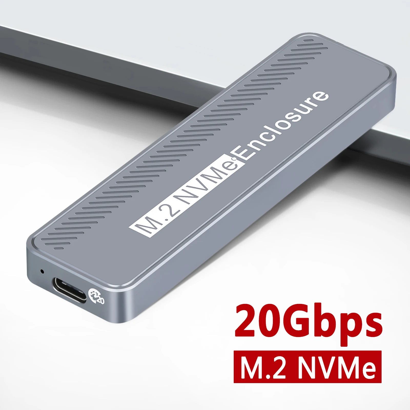 Carcasa de SSD USB3.2 M.2 NVMe, carcasa de SSD tipo C M2 PCIE, adaptador para M.2 NVME 2230, 2242, 2260, 2280