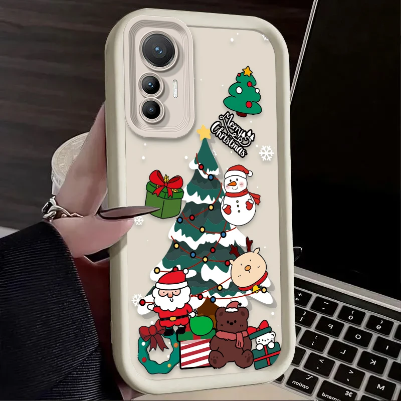 Funda navideña de dibujos animados para Xiaomi Poco X7 X6 X5 X3 NFC F7 F6 F5 F3 M7 M6 Pro 4G 5G Mi 12 11 Lite NE 5G 13T 12T 11T 14T Pro - imagen 4