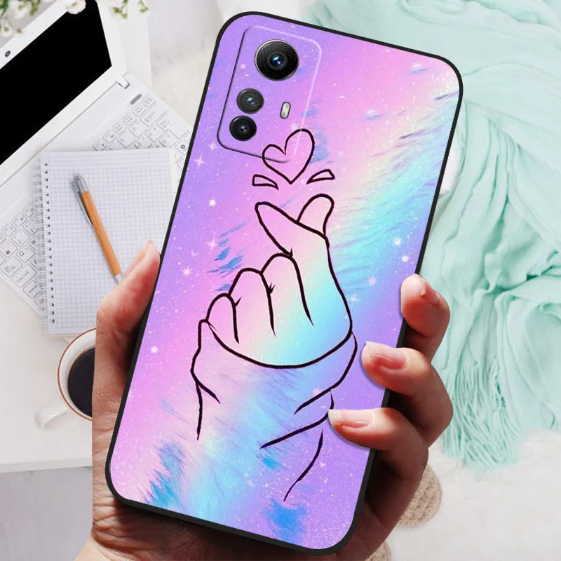 Para Xiaomi Redmi Note 12S Funda de silicona TPU a prueba de golpes Funda de teléfono de gato para Redmi Note12S Funda en Redmi Note 12S Impresión suave - imagen 2