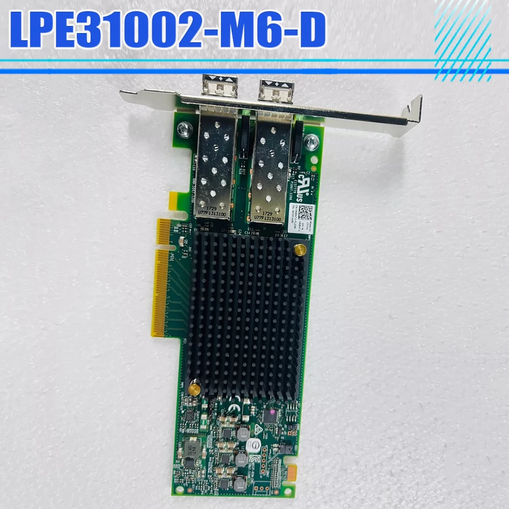 0RXNT1 Tarjeta HBA de canal de fibra de puerto dual Emulex LPE31002-M6-D 16 Gb - imagen 2