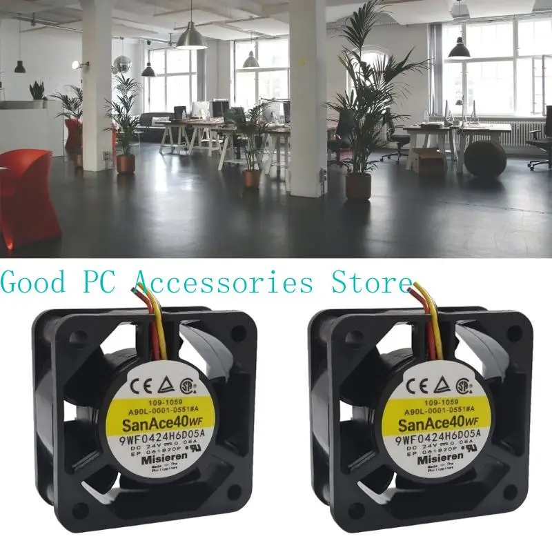 SanAce40WF DENKI Original 40x40x20mm 3 líneas DC 24V 0.08A ventilador de refrigeración FANUC para A90L-0001-0505 # Un 9WF0424H6D05A 1 unidad
