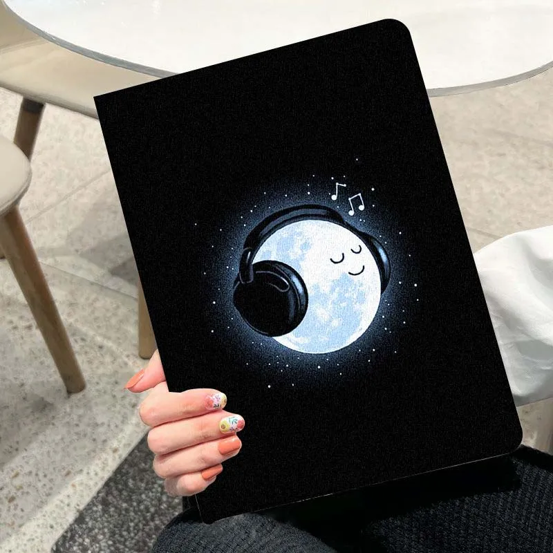 Funda artística de astronauta de dibujos animados creativos para iPad Pro Air 2 3 4 5 6th 7th 11th Gen 10,2 9,7 11 10,5 10,9 12,9 funda para tableta de 13 pulgadas