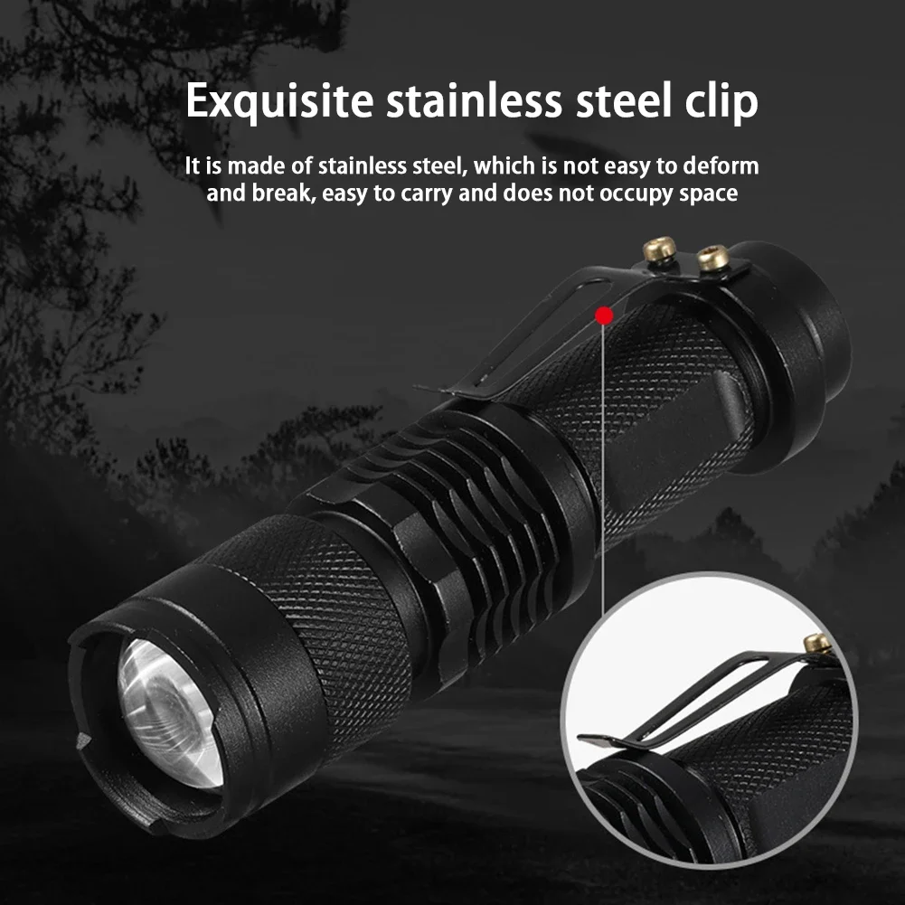 Linterna LED UV portátil, Mini linterna ultravioleta impermeable con zoom, luz violeta, Detector de escorpión de orina de mascotas, 365/395nm - imagen 4