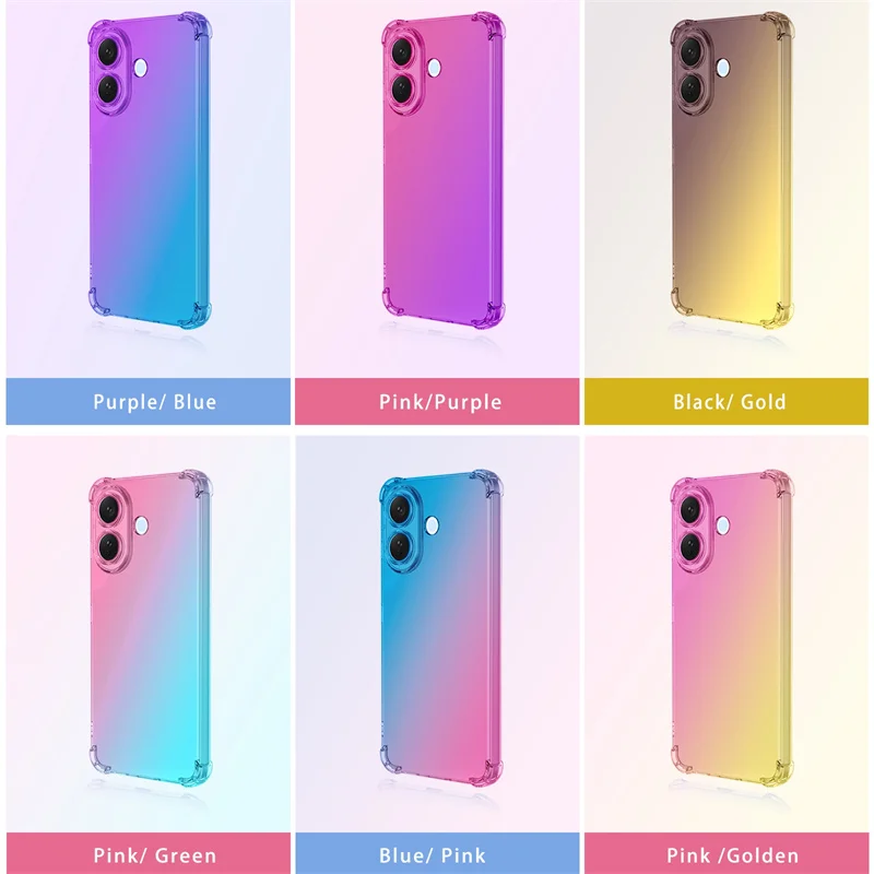 Funda de TPU con gradiente a prueba de golpes de cuatro esquinas para Vivo V60 Lite 5G 4G, funda protectora, Fundas Coque Capa - imagen 2