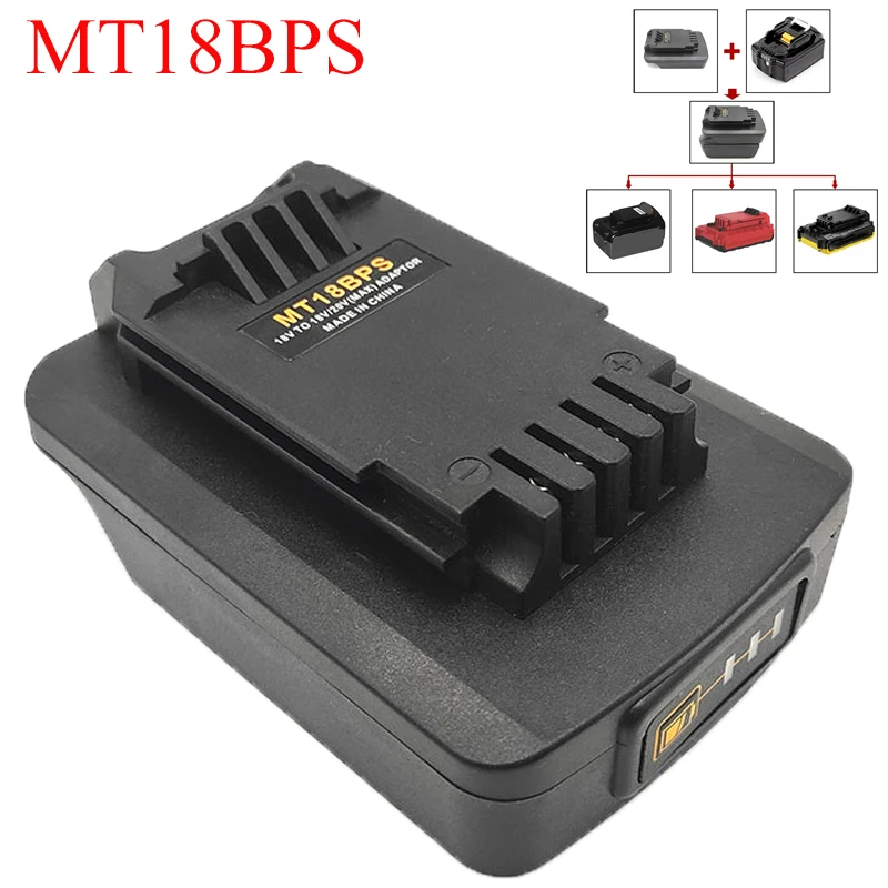 Adaptador de batería de iones de litio Makita de 18V MT18BPS Compatible con Cable Black & Decker/Porter de 20V para herramienta de batería Stanley de 18V y 20V - imagen 4