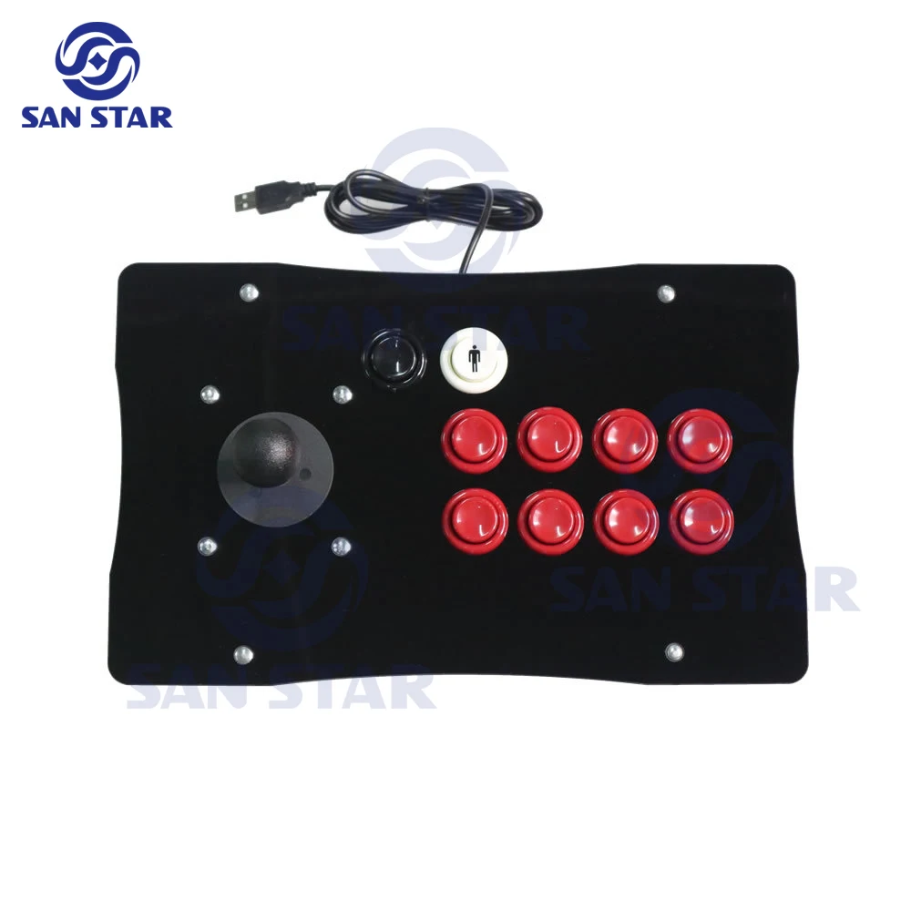 Controlador RAC-J500H fighbox, Joystick Happ, Consolas Hitbox, juego Arcade, palo de lucha, botón cóncavo, Panel de caja de Metal, PC, USB - imagen 4