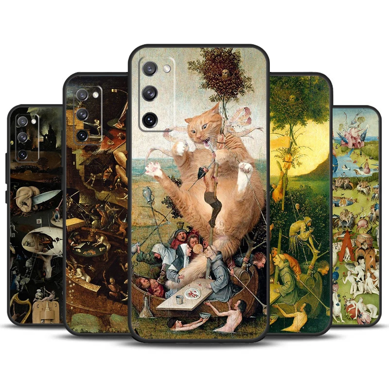 Hieronymus Bosch pintura artística Funda para Samsung Galaxy S23 Ultra S22 Plus S20 S21 FE S8 S9 S10 Note 10 20 S24 Ultra Funda