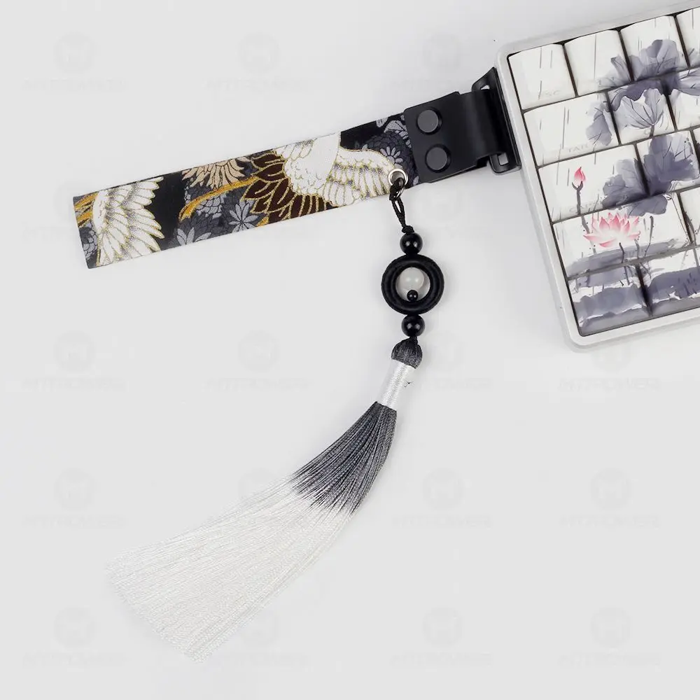 Cinta para teclado, correa para teclado mecánico, personalización de correa para teclado de eje magnético, Wooting Atk68, decoración Drunkdeer con borlas - imagen 2