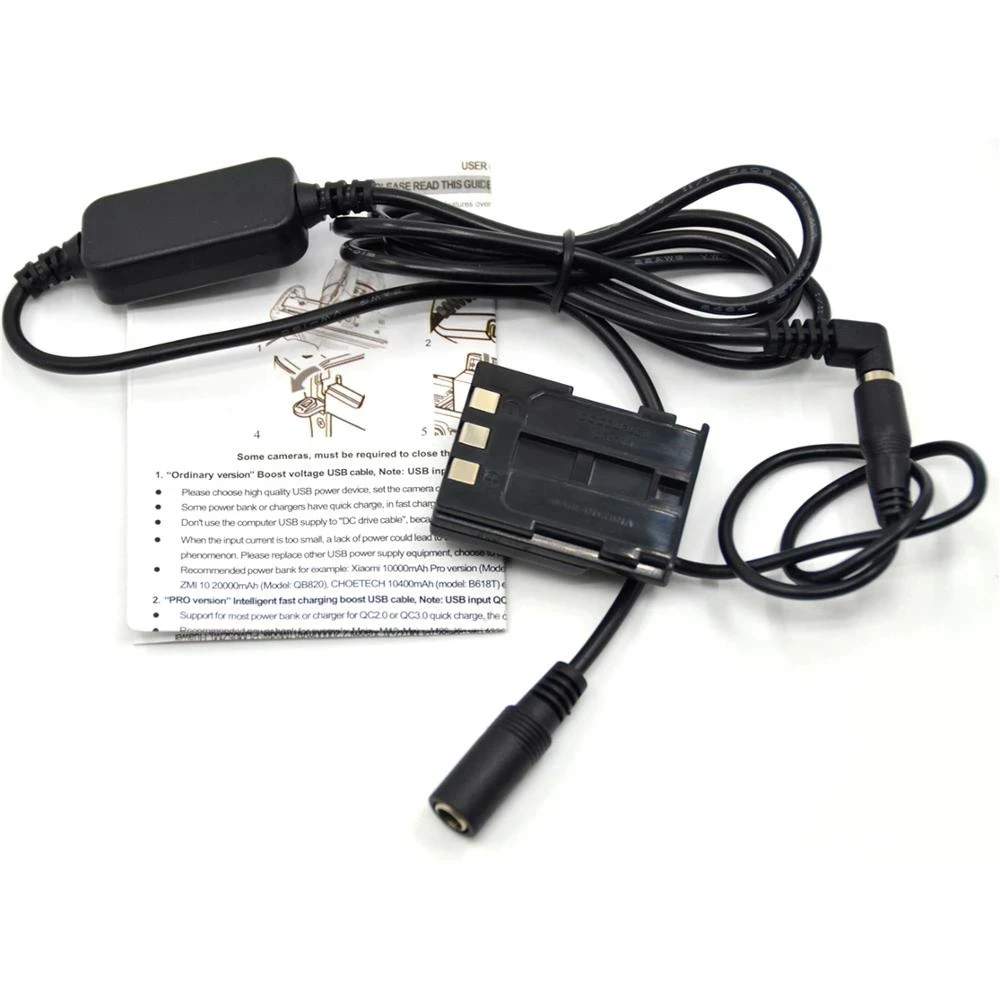 Acoplador de DR-E2 DR-700 NB-2L batería falsa + Cable de alimentación reductor de 12V-24V para Canon Powershot G7 G9 S50 S60 S70 S80 350D 400D XT XTi - imagen 4