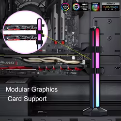 Soporte vertical para tarjeta gráfica RGB/ARGB de 12 V y 5 V