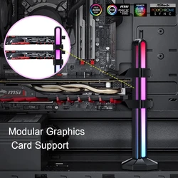 Soporte vertical para tarjeta gráfica RGB/ARGB de 12 V y 5 V