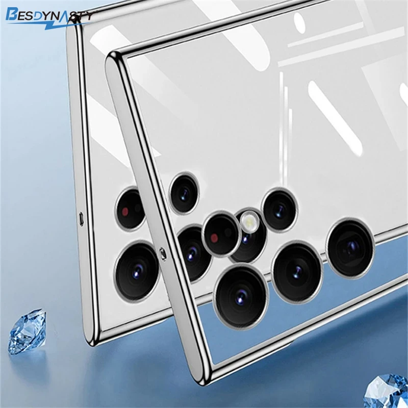 Funda de teléfono transparente de silicona suave chapada de lujo para Magsafe Samsung S26 Edge S25 S24 S23 S22 Plus cubierta protectora Ultra magnética - imagen 5