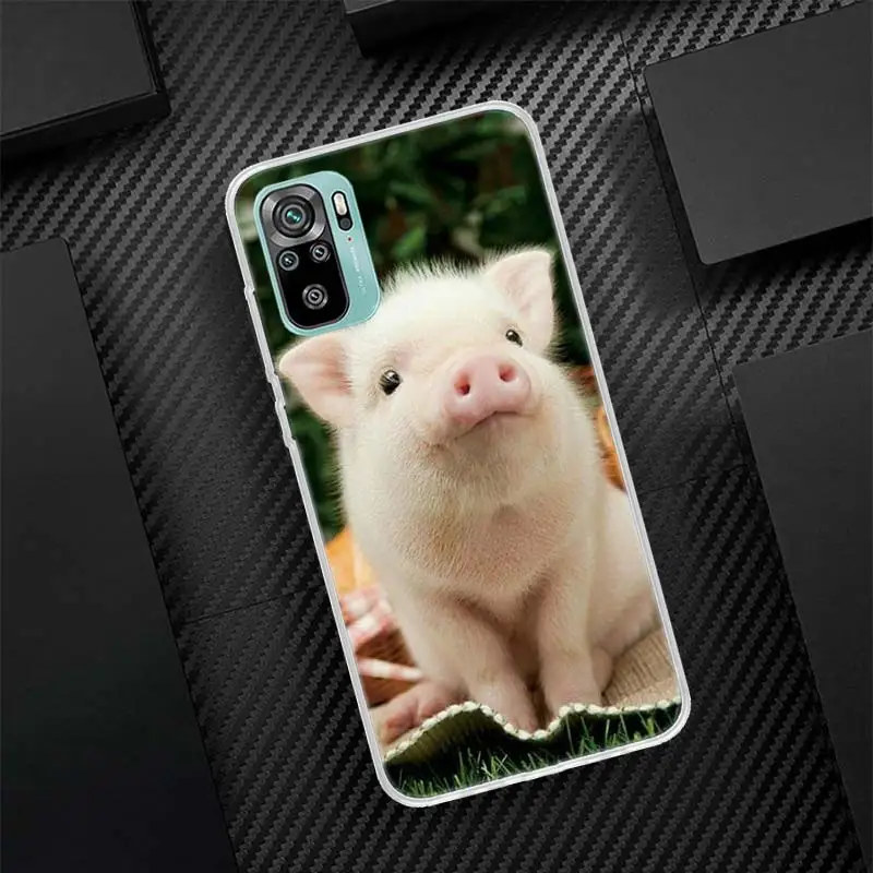 Mini mascota lindo cerdo silicona llamada teléfono caso para Xiaomi Redmi 12 12C 13 13C 14C 10 10A 10C 9 9A 9C 9T 8 8A 7 7A 6 6A K70 K60 K20 K4 - imagen 5