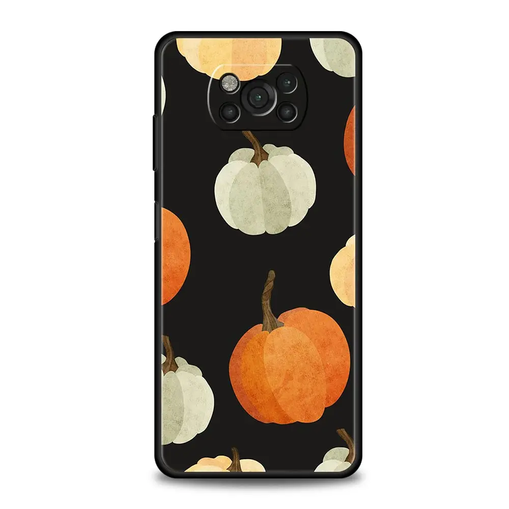 Funda de teléfono para Xiaomi Poco X6, X5, X4 Pro, 5G, X3, NFC, F5, F4, M5, M4, M3, F3, GT, C51, C55, Otoño, Otoño, zorro, calabaza, Halloween - imagen 3