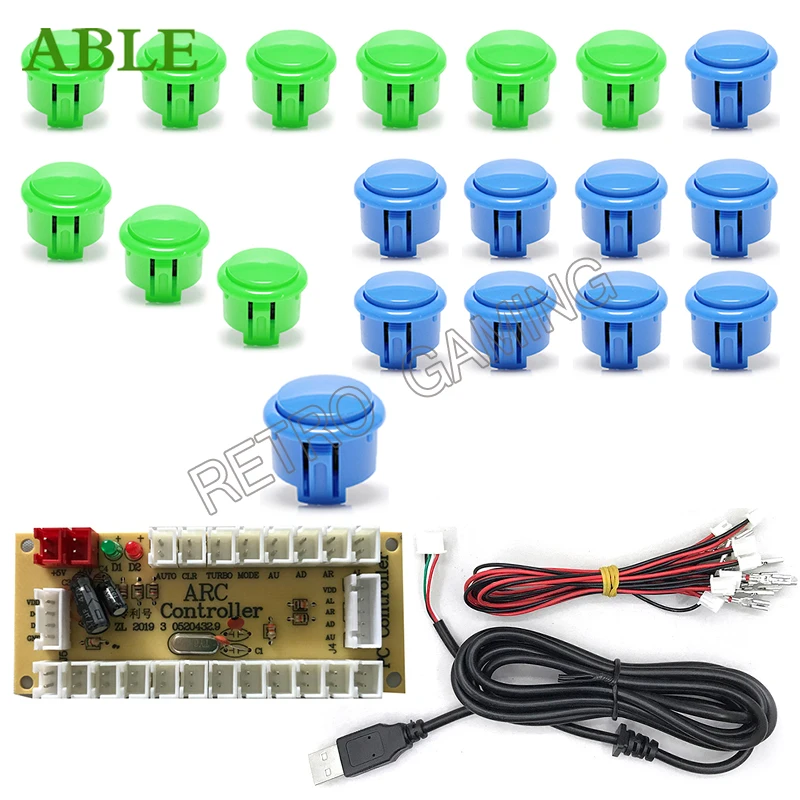 Nuevo Hitbox Zero Delay DIY PC/Raspberry Pi Kits de juegos recreativos para juegos de lucha Mame, juego de todo el botón con cable - imagen 4