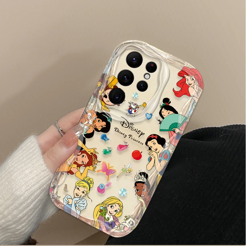 Funda Disney Princess Ariel 3D Wave para Samsung Galaxy S24 Ultra S23 S22 Plus S21 S20 FE A25 A55 A35 A15 A16 A05 A05S A06 - imagen 3