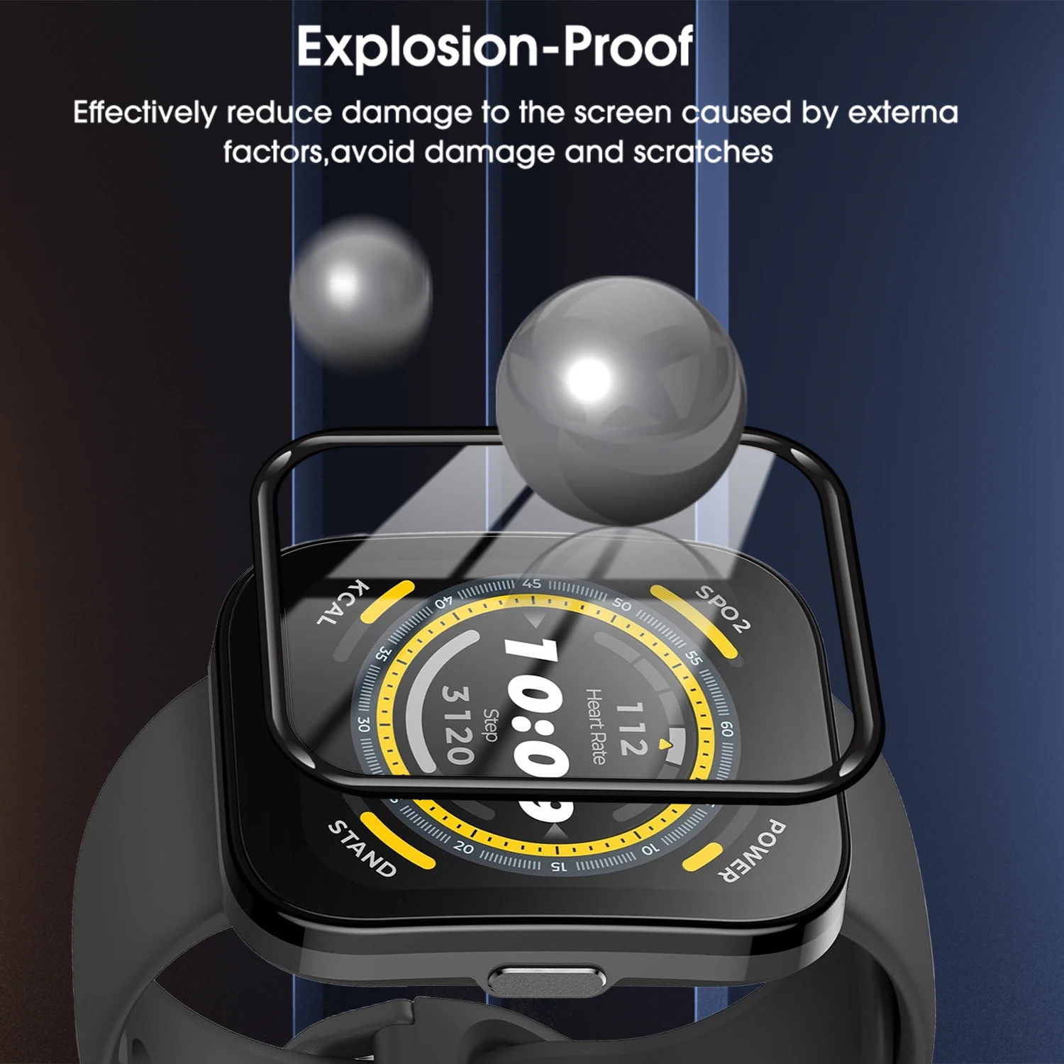 Películas protectoras de cobertura completa para reloj inteligente Amazfit Bip 6, Protector de pantalla curvo 3D, antiarañazos, accesorios para Amazfit Bip6 - imagen 4