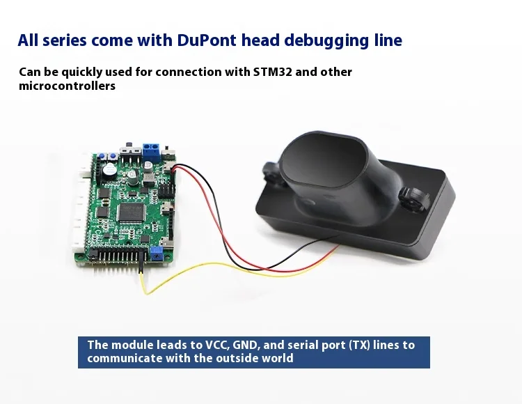 Single Point Laser Ranging Module STP23 Module Serial Output Millimeter Accuracy Dynamic Ranging TOF Principle - imagen 2
