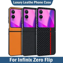 Infinix Zero / Zero Flip Funda Resistente - Tapa Fibra y Cuero PU