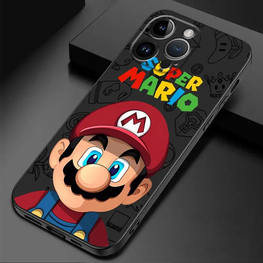 Funda de teléfono Super M-Marios Bros para Apple iPhone 15 16 Pro XS Max 13 14 Plus XR SE 7 8 12 11 Pro plus mate - imagen 5