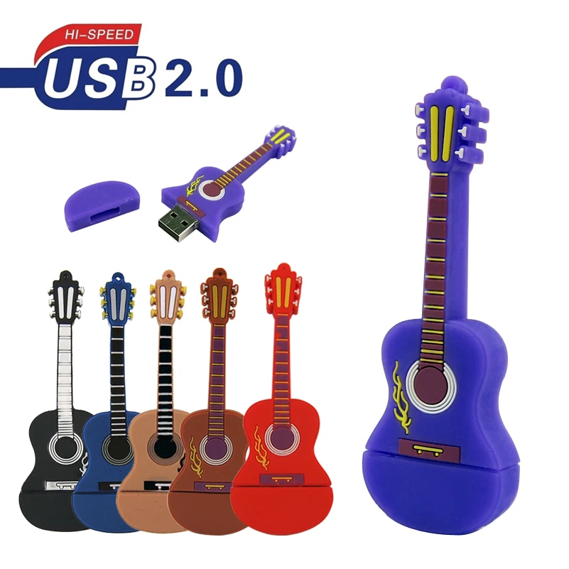 Cartoon Cle Usb Pendrive guitarra Piano acordeón USB Flash Drive 128GB 64GB 32GB 16GB 8GB 4GB USB 2,0 Memoria Stick Pen Drive - imagen 2