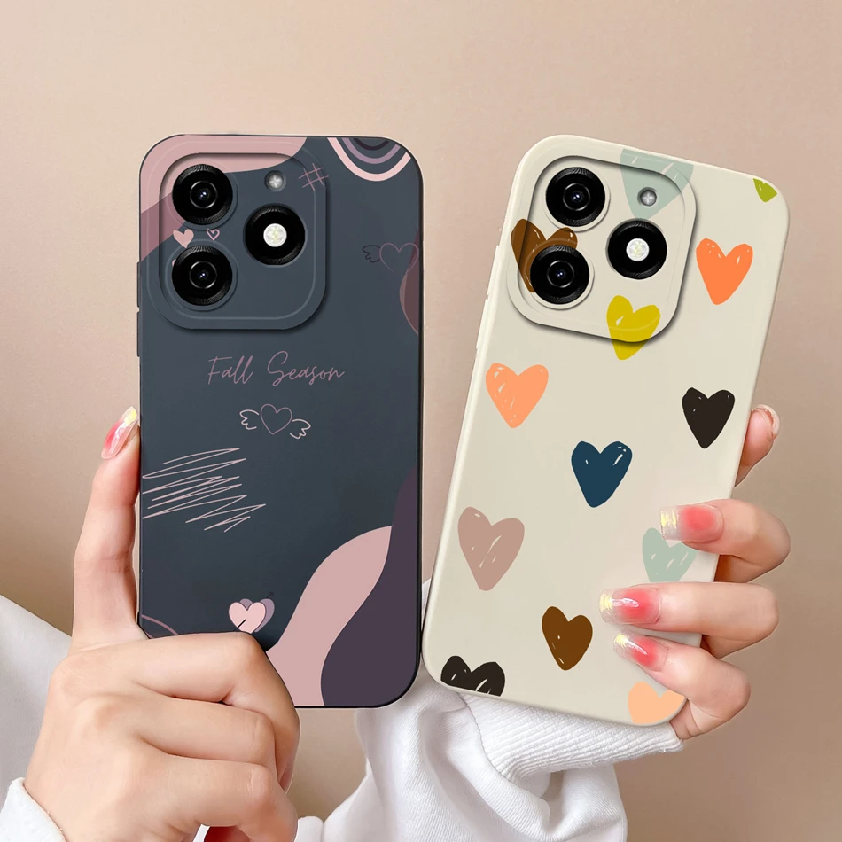 Para Tecno Spark 20 20C Funda de teléfono mariposa suave silicona líquida protección de cámara contraportada para Tecno Spark20 20 C Funda Coque