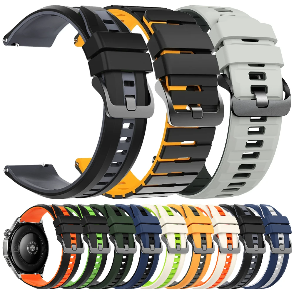 Correa deportiva de silicona de 22mm para Xiaomi Watch S2 S1 Active S3 S4 Color 2 correa de repuesto para pulseras de reloj Huami Amazfit/Redmi