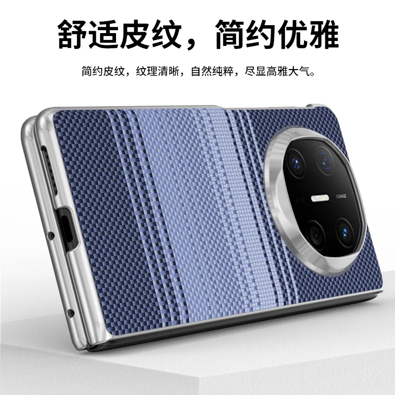 Funda para Huawei Mate X5, diseño tejido pintado colorido, marco galvanizado, cubierta dura de PC para Huawei Mate X5, parachoques a prueba de golpes - imagen 2