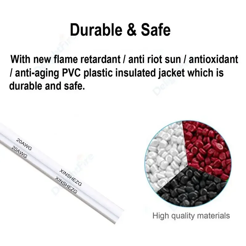 Cable eléctrico Flexible de 5V y 12V, 22 20 18 AWG, Cable de extensión LED de 2 pines para COB SMD 3528 5050, tiras LED de un solo Color, batería de juguete - imagen 5