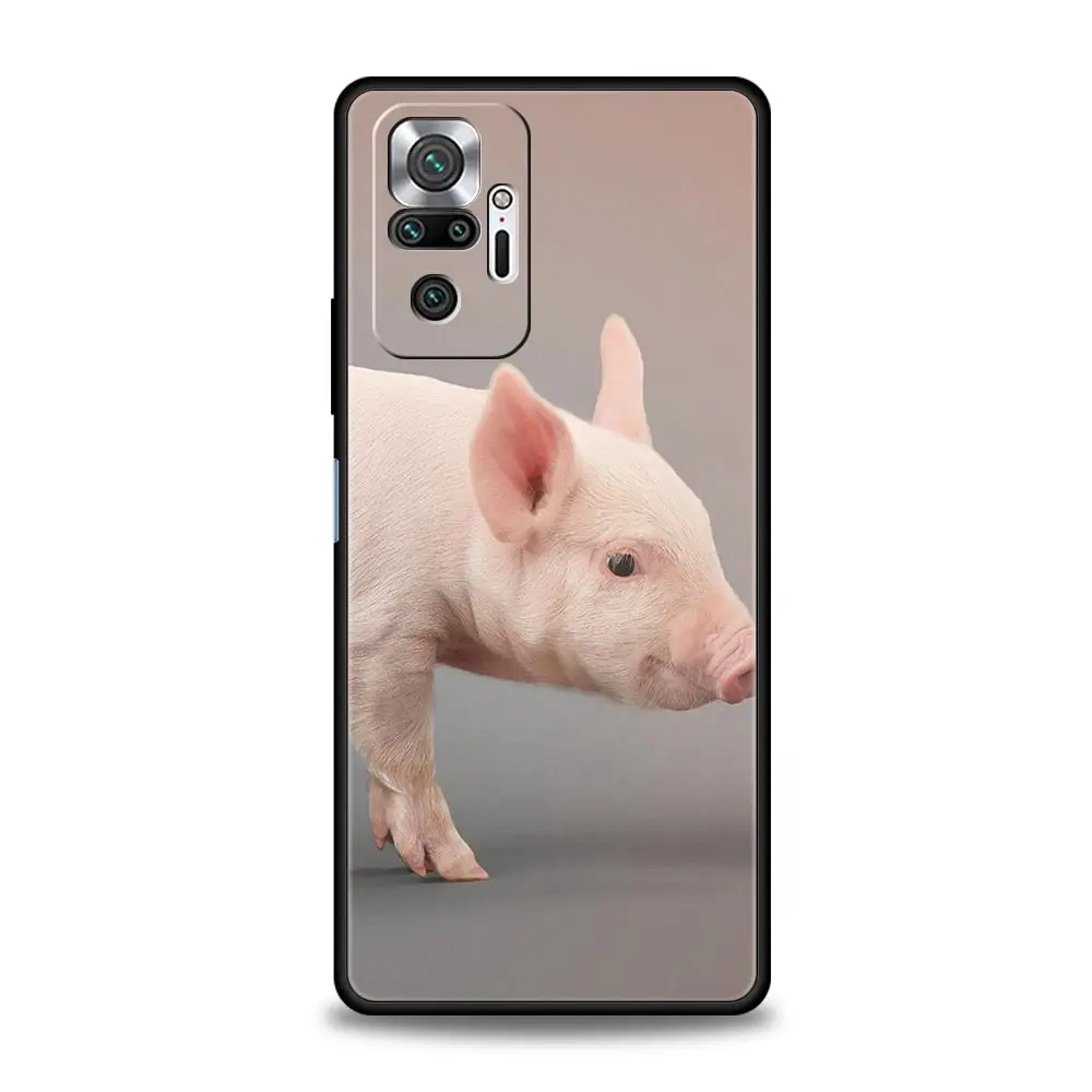 Funda de teléfono para Xiaomi Redmi Note 14 13 12 5G 11 10 Pro Plus 4G 9S 9 14C 13C 12C 10C 9C 9A funda suave de TPU lindo pequeño cerdo rosa - imagen 5