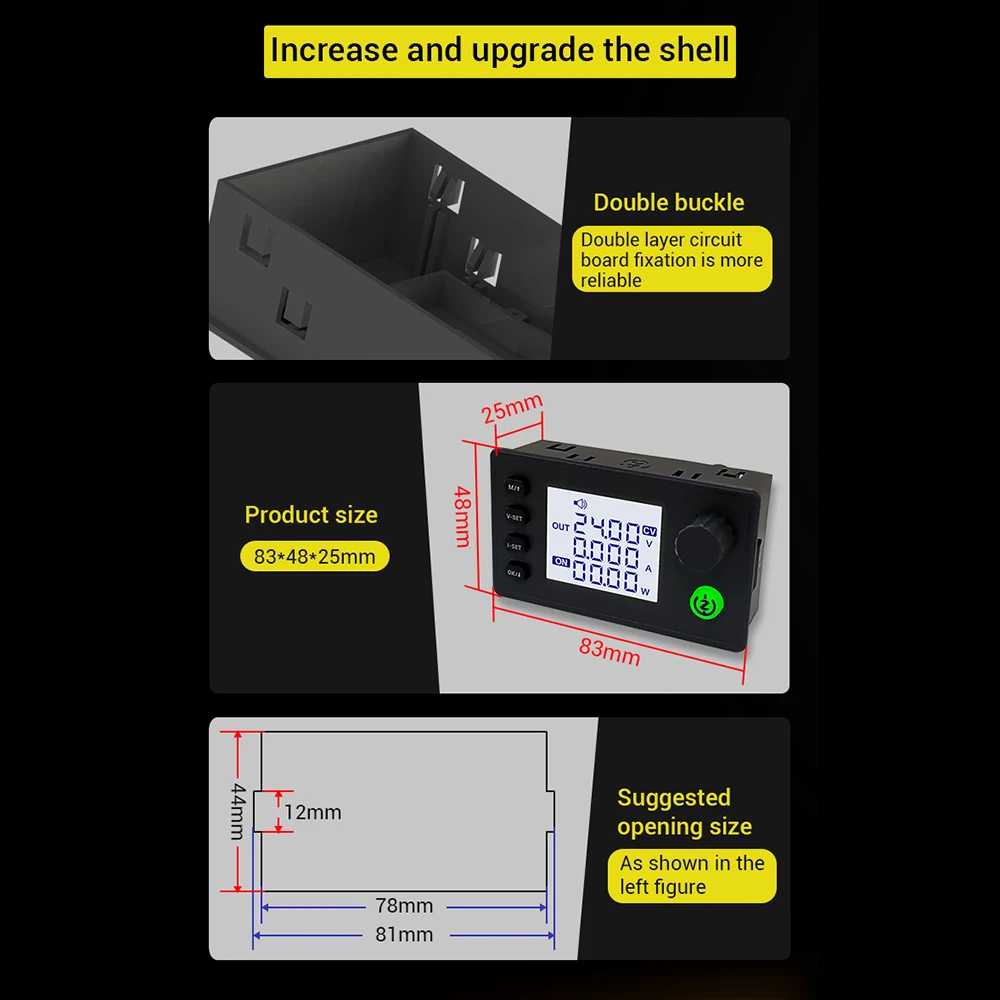 Módulo reductor de DC-DC Zk-6522 Cnc Dc Módulo de fuente de alimentación regulada por voltaje ajustable 22A/1400W Módulo reductor Dc6-75V - imagen 5