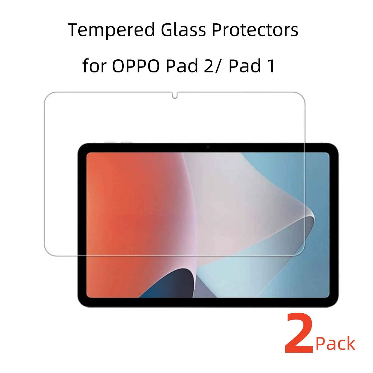 Protector de vidrio templado de 2 piezas para OPPO Pad 2 Protector de pantalla 11,61 "HD transparente antiarañazos película de vidrio de 0,33mm para OPPO Pad 11" - imagen 2