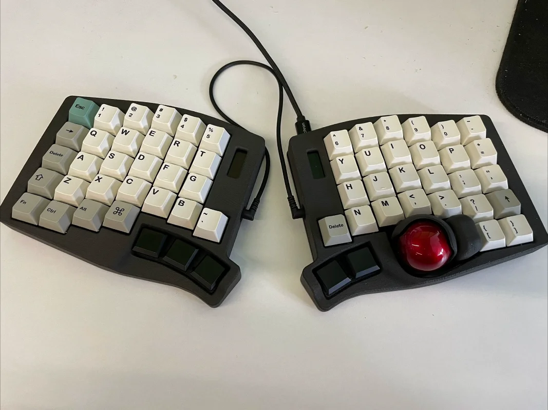 Keyball NEO-Kit de teclado mecánico dividido, compatible con VIA, con cable, modo único, personalizado, RGB, intercambiable en caliente, ergonómico, para jugar