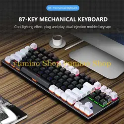 Crackk550 Teclado Mecánico Gaming USB Retroiluminado Verde y Rojo