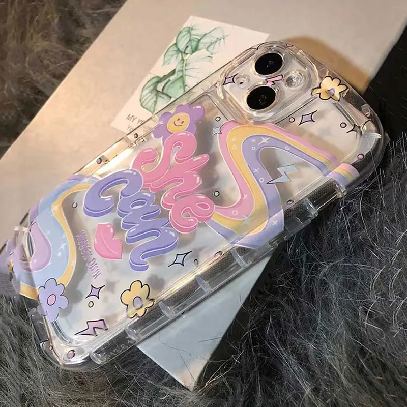 Funda de TPU con flor de arcoíris para Samsung Galaxy A53 A24 A72 A05S A33 A10S A02 A04S A04E F13 A73 A21S A03 A05 - imagen 5