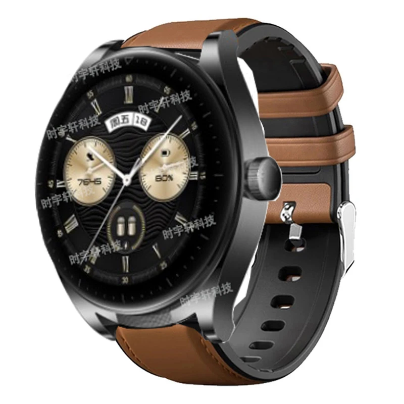 Correa de cuero de silicona de 22mm para Fossil Gen 6 44mm /Gen 5 5e 44mm /Gen5 LTE 45mm /Sport 43mm correa de reloj inteligente pulsera - imagen 2