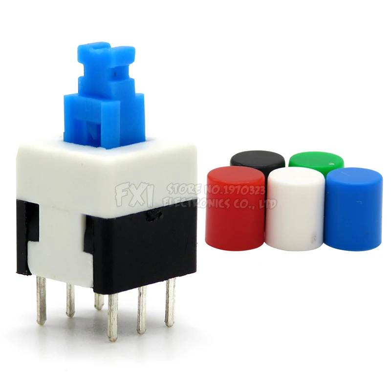 Kit de microinterruptores de botón de 6 pines, set de 10 unidades con tapa de 8x8mm, autoreinicio, pulsador momentáneo, potencia táctil, 8x8mm, 20 unidades - imagen 5