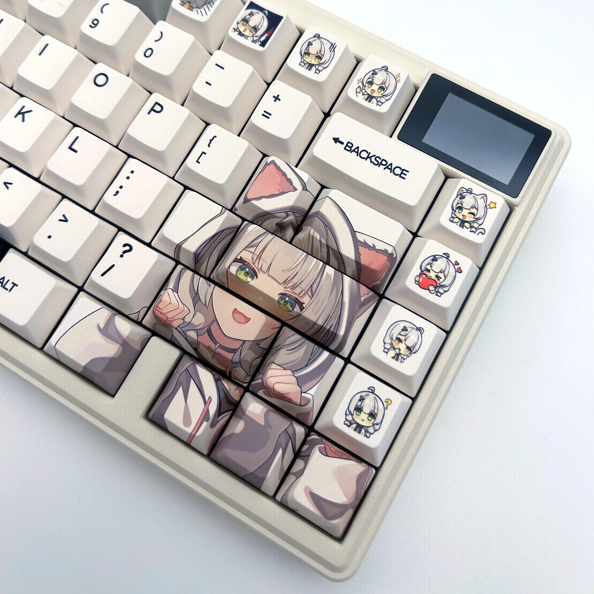 Teclas de Anime XVX Asano tanch, perfil de cereza, tinte Sub Kawaii, PBT, 167 teclas, juego de teclas bonitas para teclado mecánico para juegos - imagen 2
