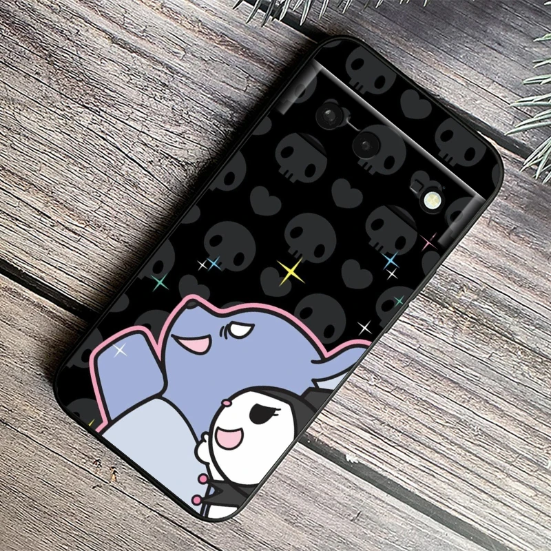 Sanrio Kuromi-Funda de silicona negra a prueba de golpes para Google Pixel 9, 8, 7A, 7, 6A, 6, 5A, 5, 4, 4A, XL, 5G - imagen 3