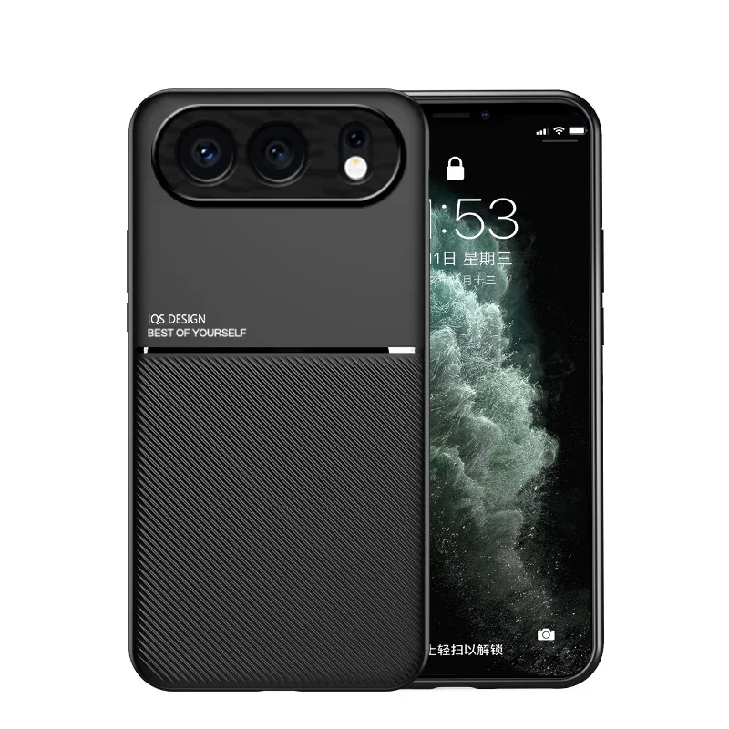 Para Honor 500 Pro funda de teléfono con textura magnética para coche para Huawei Honor 500 500 Pro funda protectora trasera de silicona suave a prueba de golpes